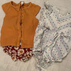 Two Cat & Jack romper sets, 18 mo.